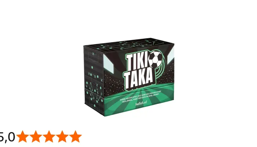 Brettspiel "Tiki Taka" mit Fußball-Taktik-Design. Perfekt für schnelle Pässe und strategische Spielzüge.