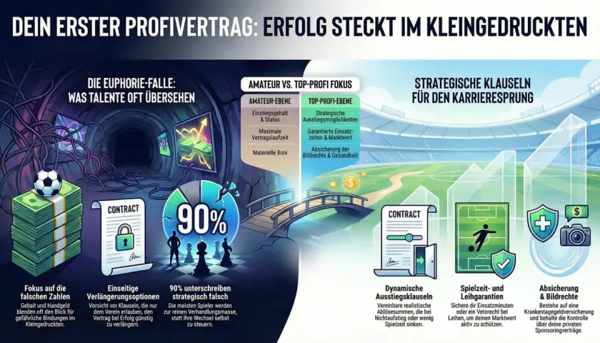 Der Vertrag zwischen Verein und Spieler: Ein Blick auf die Klauseln, die über Erfolg oder Misserfolg entscheiden.