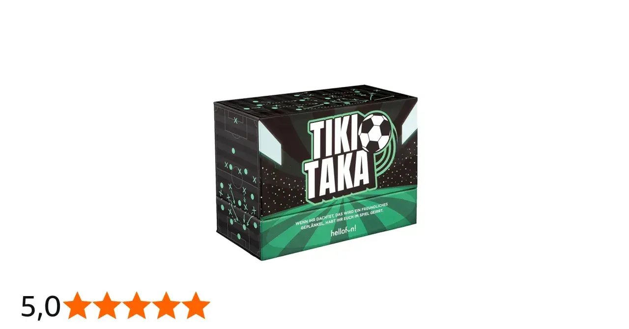 Brettspiel "Tiki Taka" mit Fußball-Taktik-Design. Perfekt für schnelle Pässe und strategische Spielzüge.