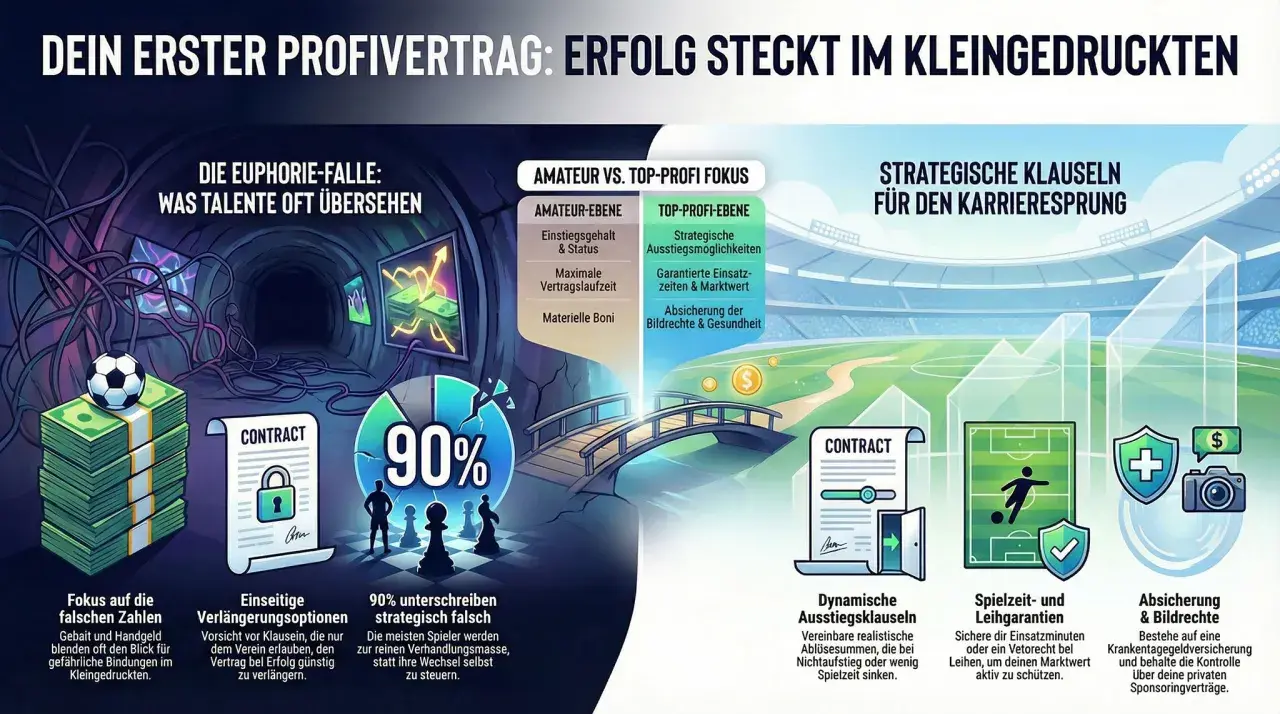Der Vertrag zwischen Verein und Spieler: Ein Blick auf die Klauseln, die über Erfolg oder Misserfolg entscheiden.